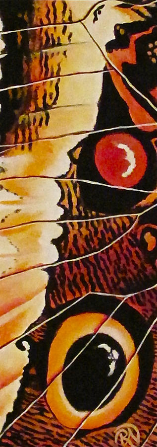 Common Buckeye Abstract Painting by Renee Noel