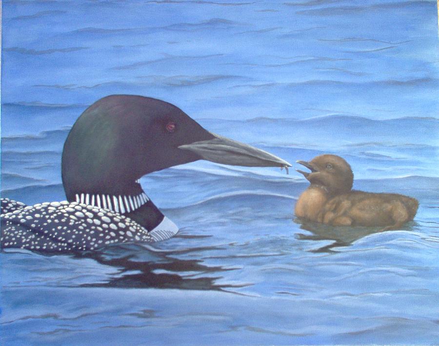 Common Loon Open Wide And Say Ah Painting By Ann Elise