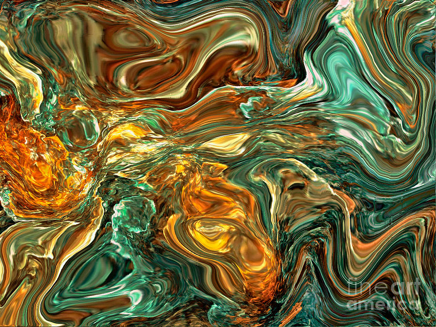 Abstract Digital Art - Commotion in the Motion XVII by Jim Fitzpatrick