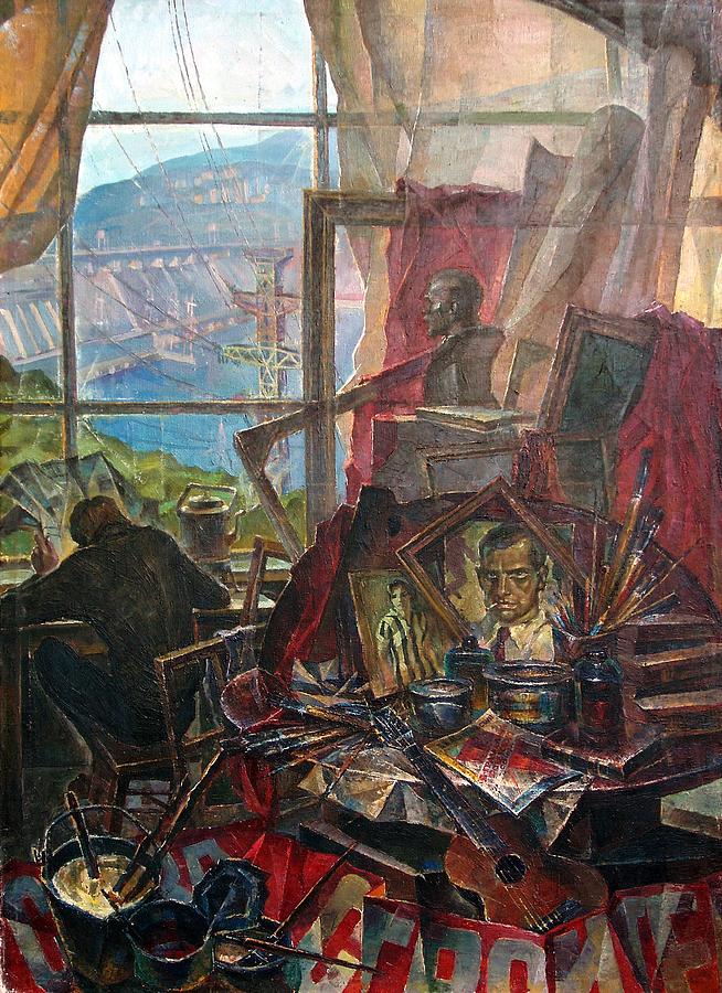Soviet Realism Painting - Communist Celebration by Vladimir Khodiakov