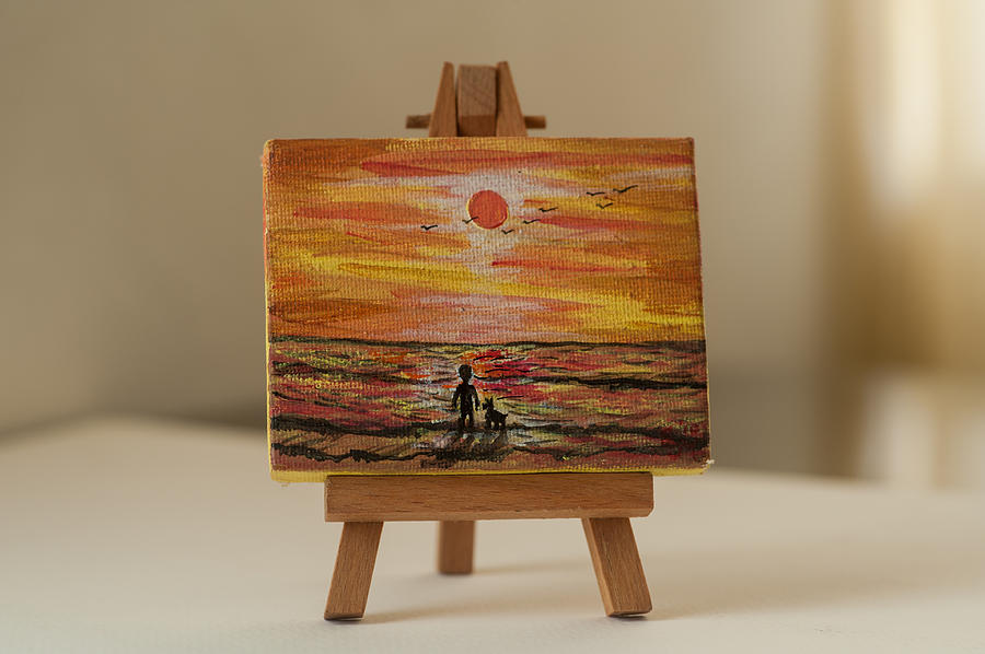Sunset Painting - Companions by Elizabeth Mundaden