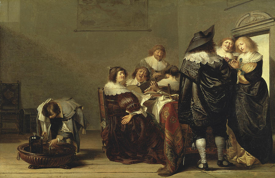 Company Making Music Painting by Pieter Codde