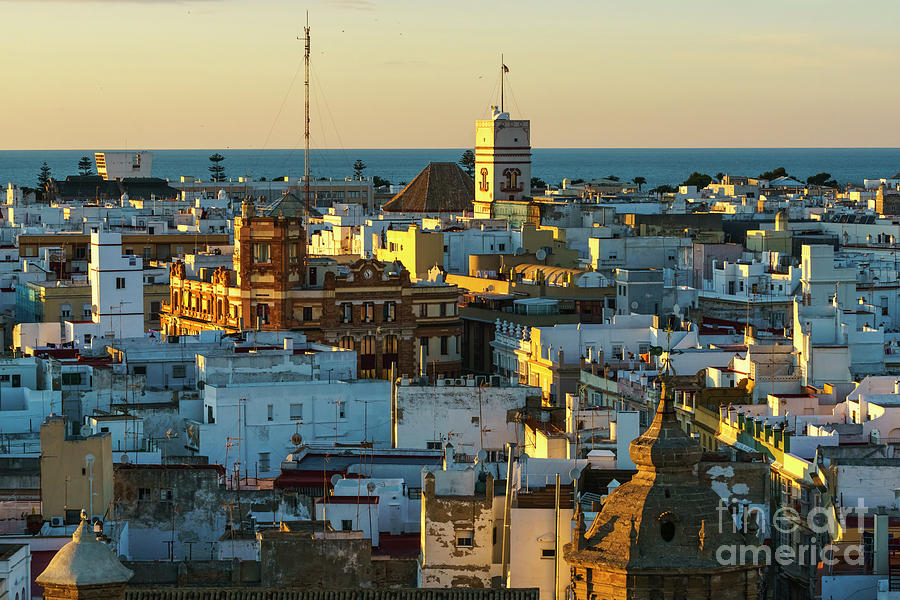 Company Street From West Tower Cadiz Spain Photograph