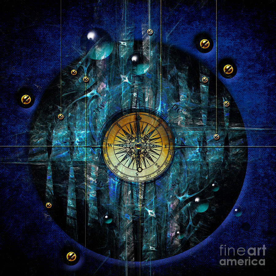 Compass Digital Art by Alexa Szlavics