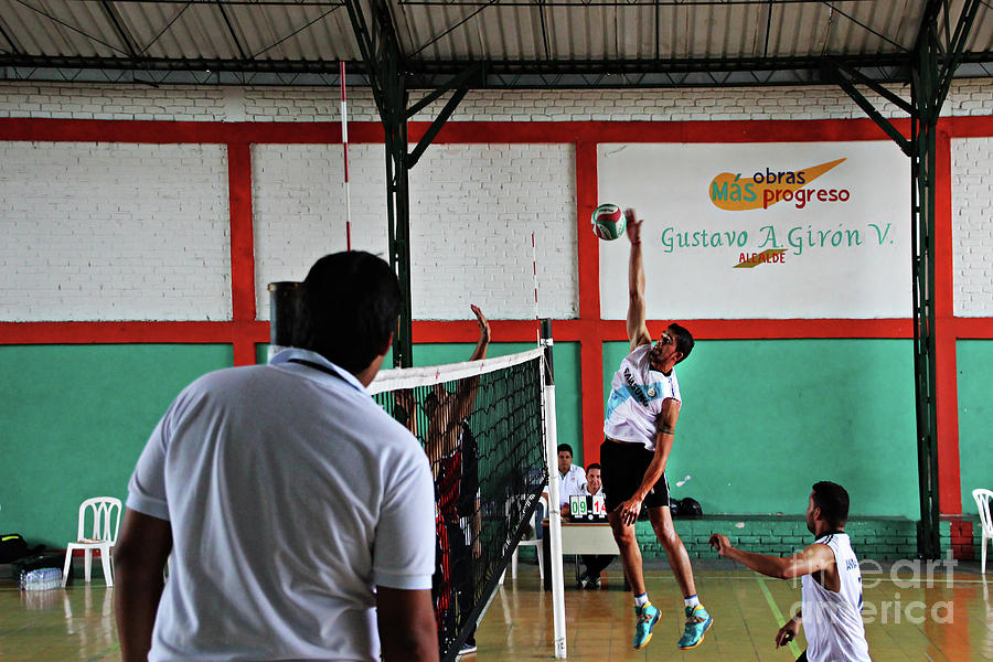 Competitive Volleyball In Andalucia, Colombia Photograph by Al Bourassa