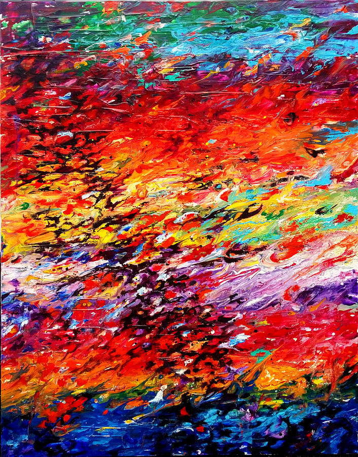 Composition # 6. Series Abstract Sunsets Painting by Helen Kagan