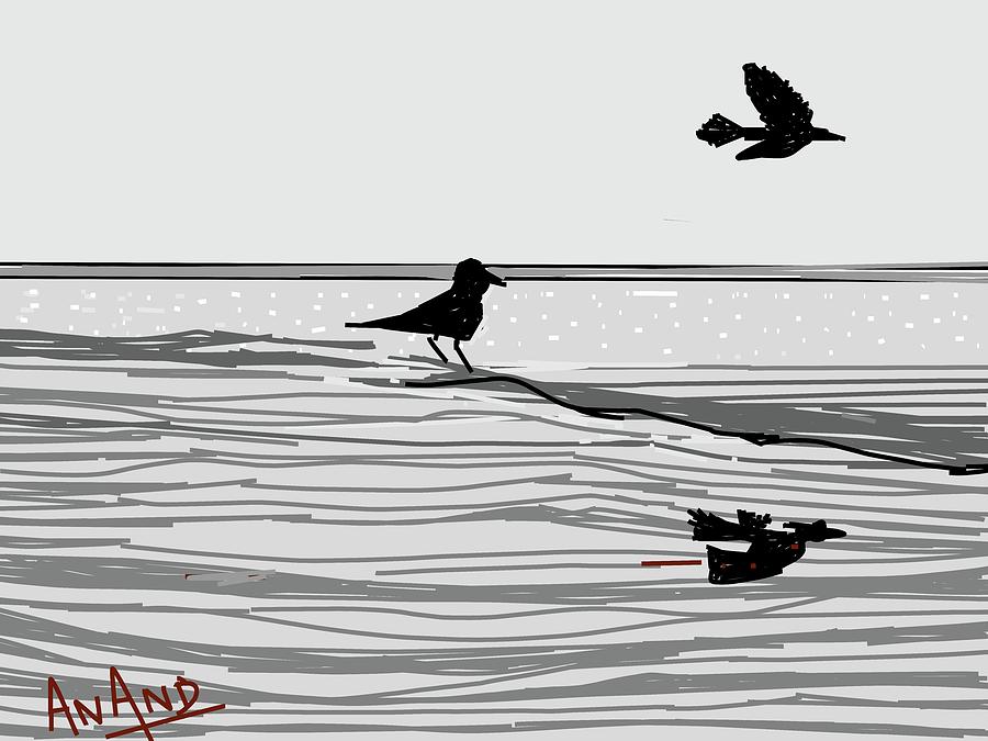 Bird Digital Art - Composition-3 by Anand Swaroop Manchiraju