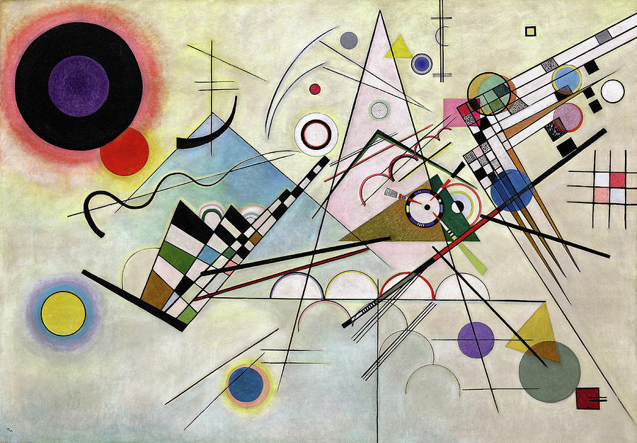 Wassily Kandinsky Painting - Composition 8 by Wassily Kandinsky