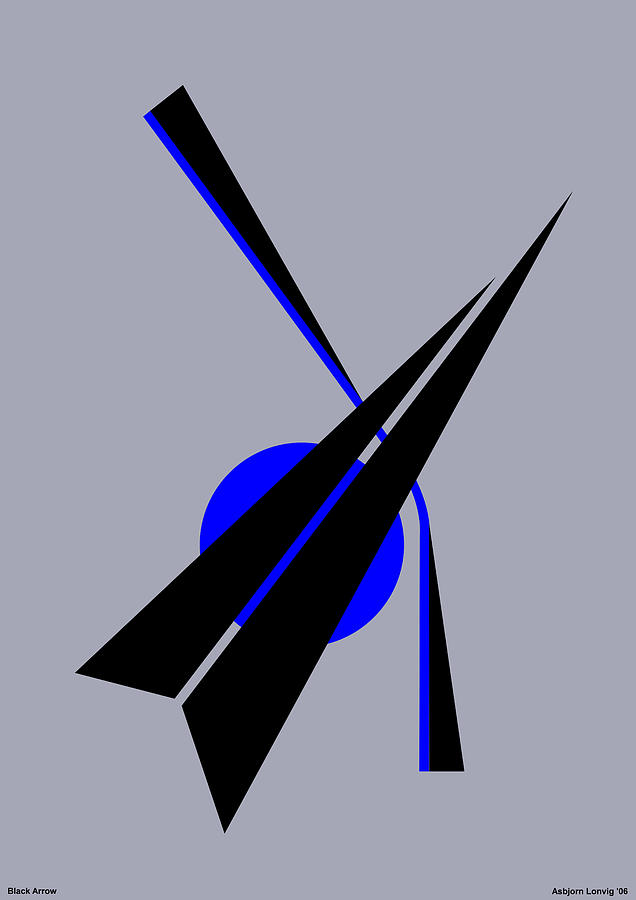 Black Arrow Digital Art - Composition Black Arrow by Asbjorn Lonvig Black Arrow Digital Art - Composition Black Arrow by Asbjorn Lonvig