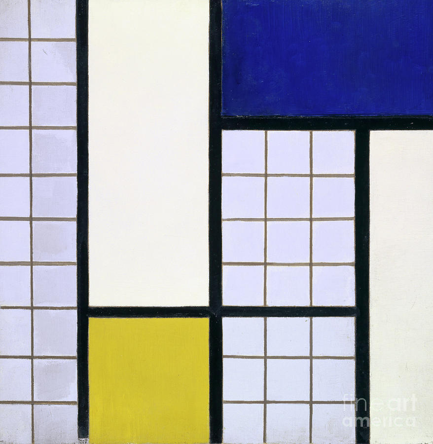 Composition in Half Tones Painting by Theo van Doesburg