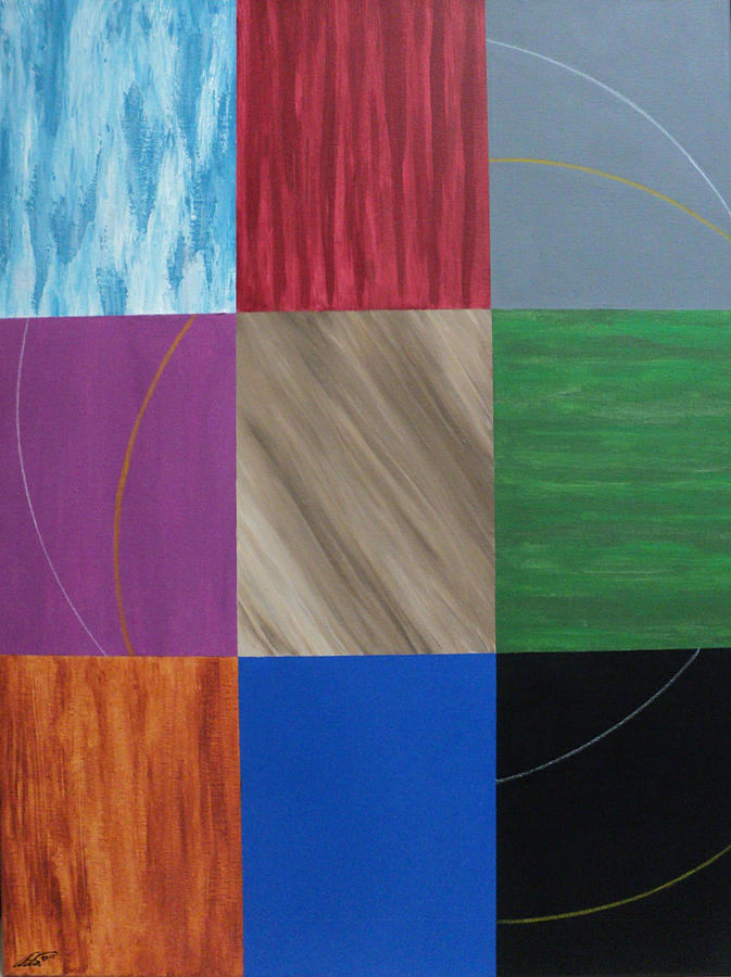 Composition Nine Plus Two Painting by Angelo Thomas