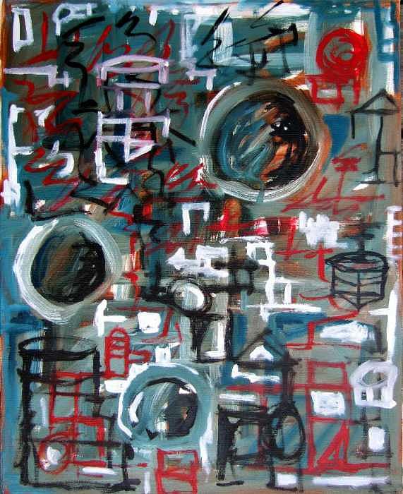 Abstract Painting - Composition No 9 by Michael Henderson Abstract Painting - Composition No 9 by Michael Henderson