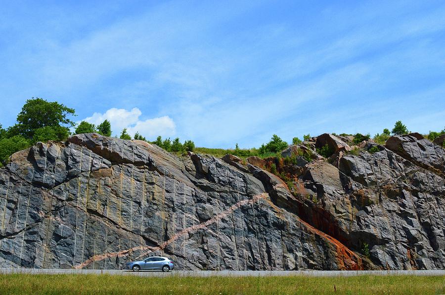 Composition of Car and Rock Seam  Photograph by Lyle Crump