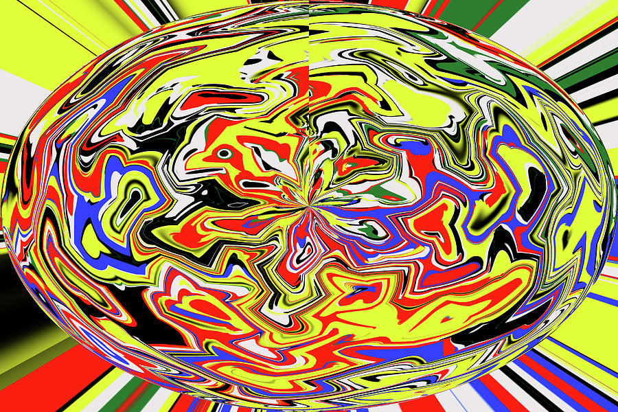 Composition Oval Color Abstract #9d Digital Art by Tom Janca