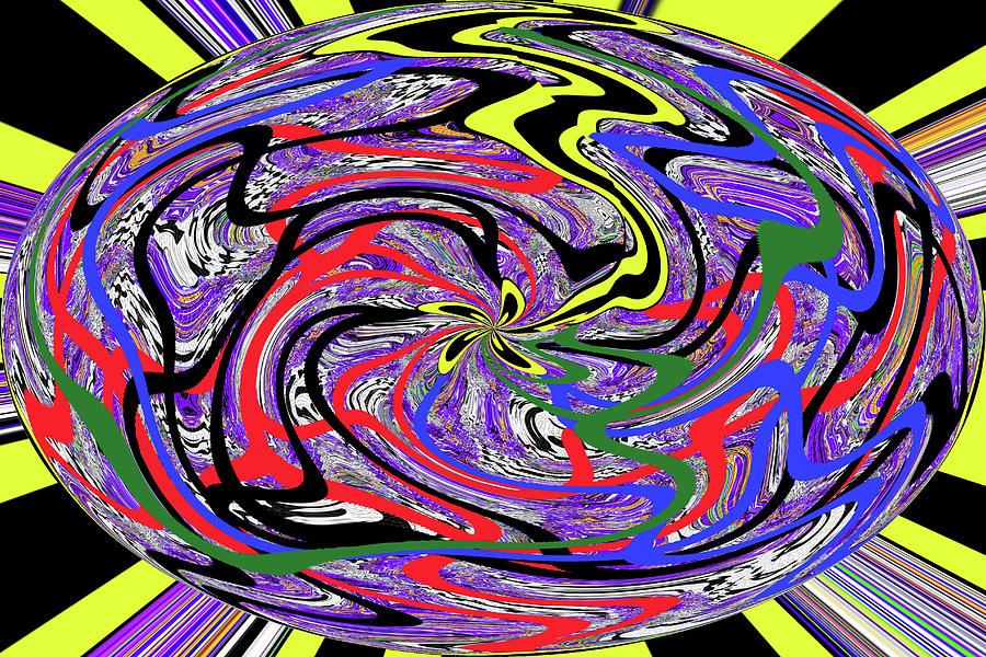 Composition Oval Color Abstract Digital Art by Tom Janca