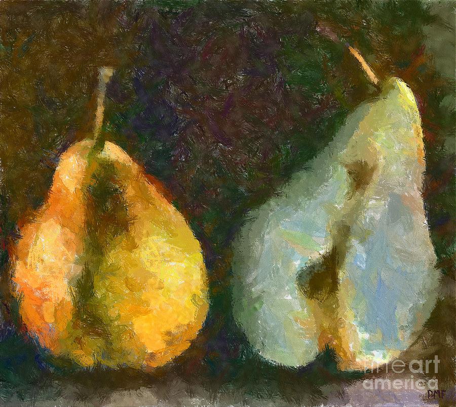 Composition With Pears Painting by Dragica  Micki Fortuna