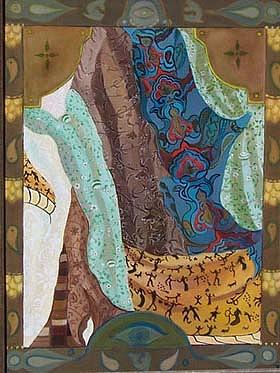 Composition With Scarfs Painting by Antoaneta Melnikova- Hillman