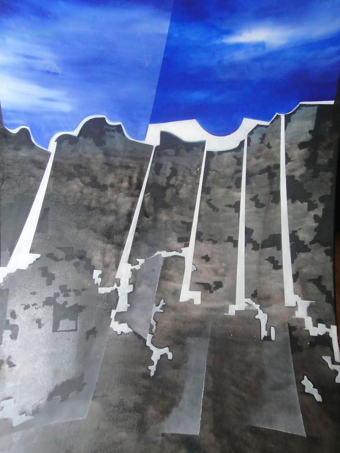 Composition with the mountain Painting by Adalardo Nunciato  Santiago