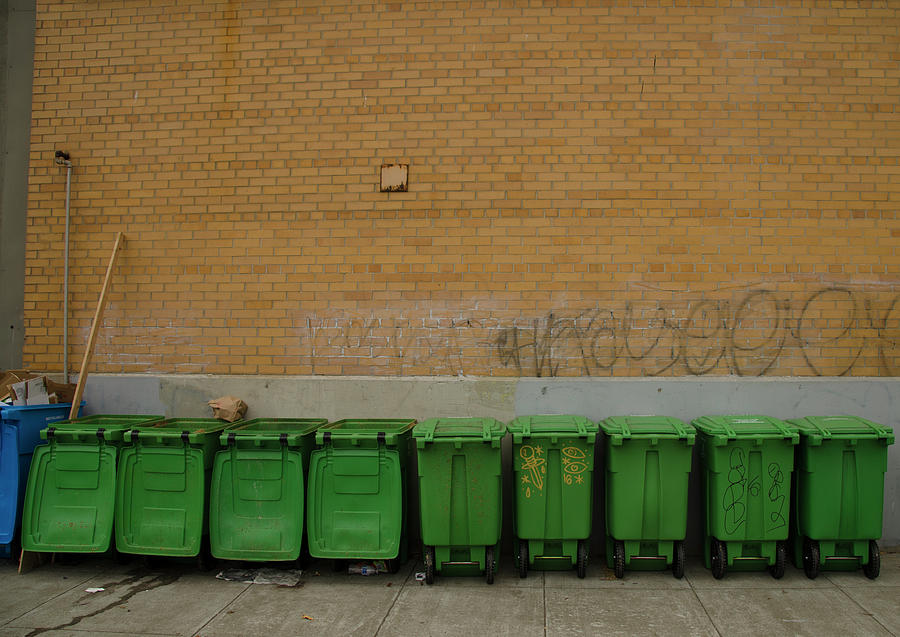 Compost bins Photograph by Erik Burg