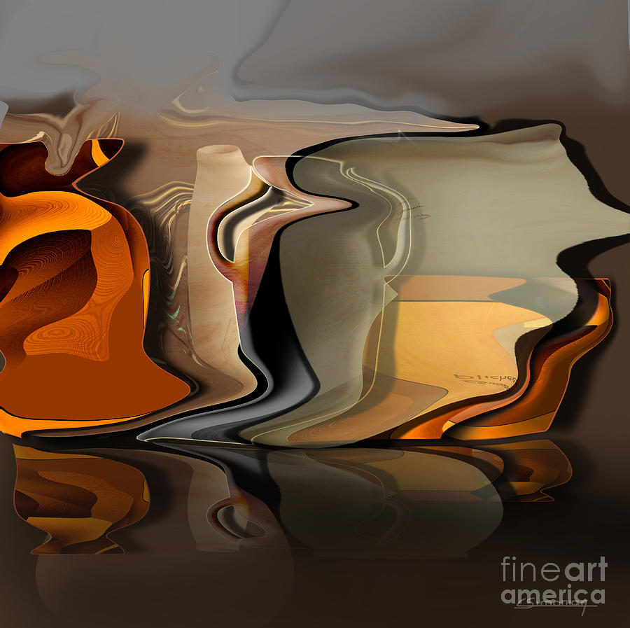 Compression two-dimensional 01 Digital Art by Christian Simonian
