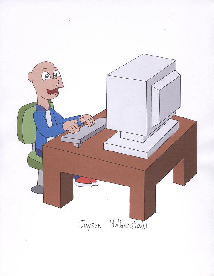 Computer Guy Digital Art by Jayson Halberstadt