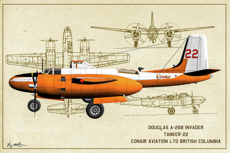 Conair A-26 - Profile Art Digital Art by Tommy Anderson