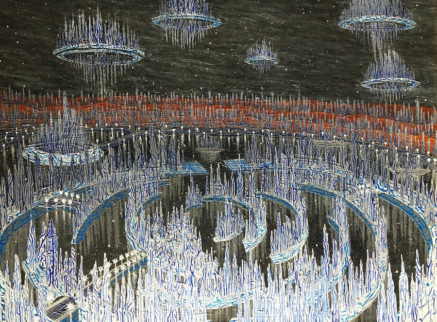 Lake Painting - Concentric Colony by Maxwell Hanson Lake Painting - Concentric Colony by Maxwell Hanson