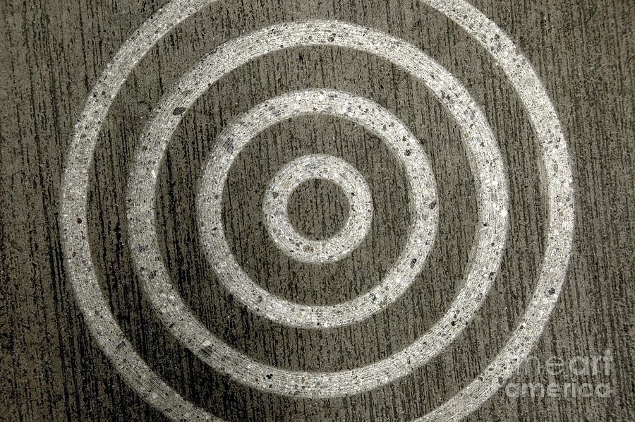 Concentric Concrete Circles Photograph by Inga Spence