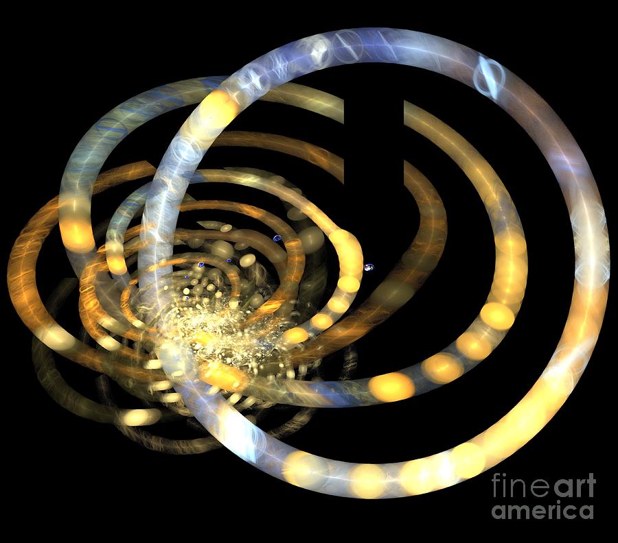 Abstract Digital Art - Concentric Galaxies by Kim Sy Ok