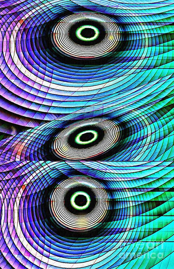 Abstract Digital Art - Concentric Rings 2 by Sarah Loft