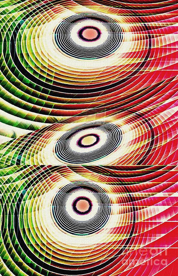 Abstract Digital Art - Concentric Rings 3 by Sarah Loft