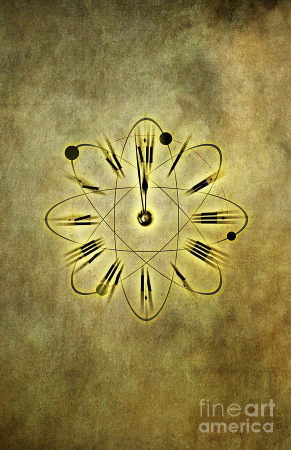 Conceptual Illustration Of Atomic Clock Photograph by George Mattei