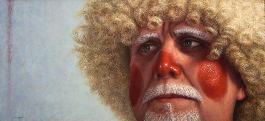 Clown Painting - Concerned by James W Johnson