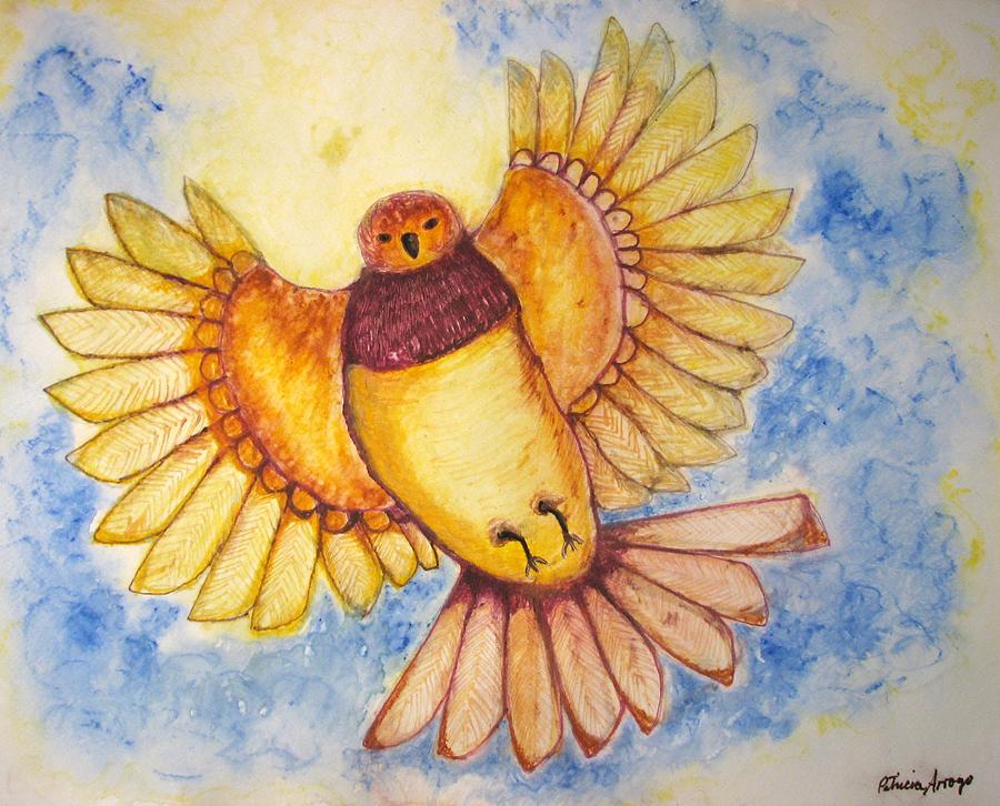 Concerning Angel Bird Painting by Patricia Arroyo