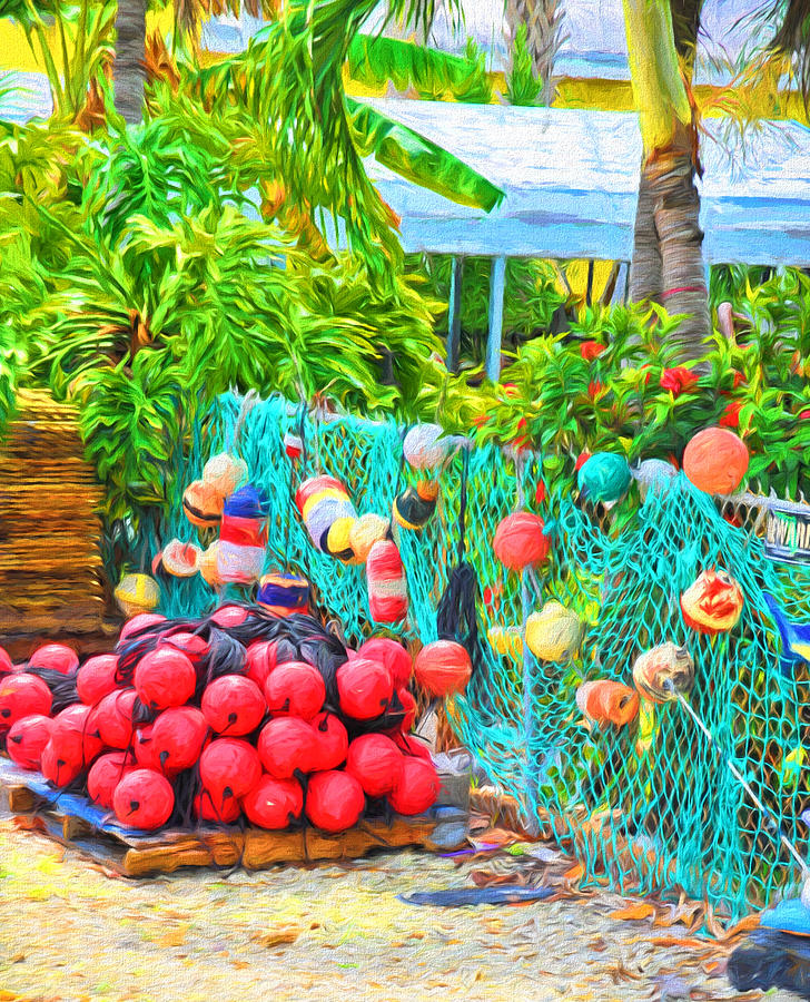 Conch Key Buoys and Nets 2 Photograph by Ginger Wakem