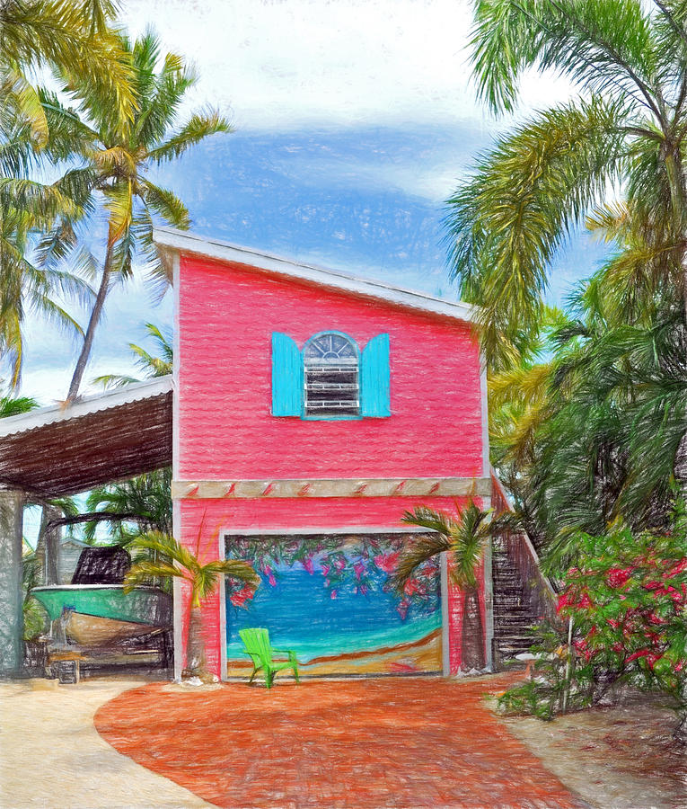 Conch Key Pink Cottage 2 Photograph by Ginger Wakem
