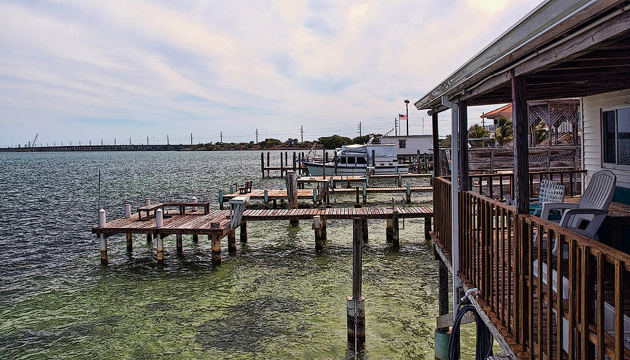 Conch Key Porch and Docks 1 Photograph by Ginger Wakem