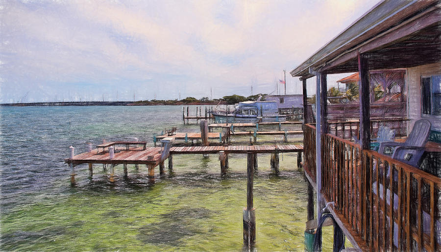 Conch Key Porch and Docks 2 Photograph by Ginger Wakem