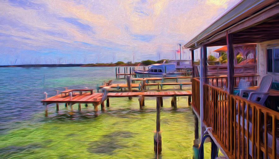 Conch Key Porch and Docks 4 Photograph by Ginger Wakem