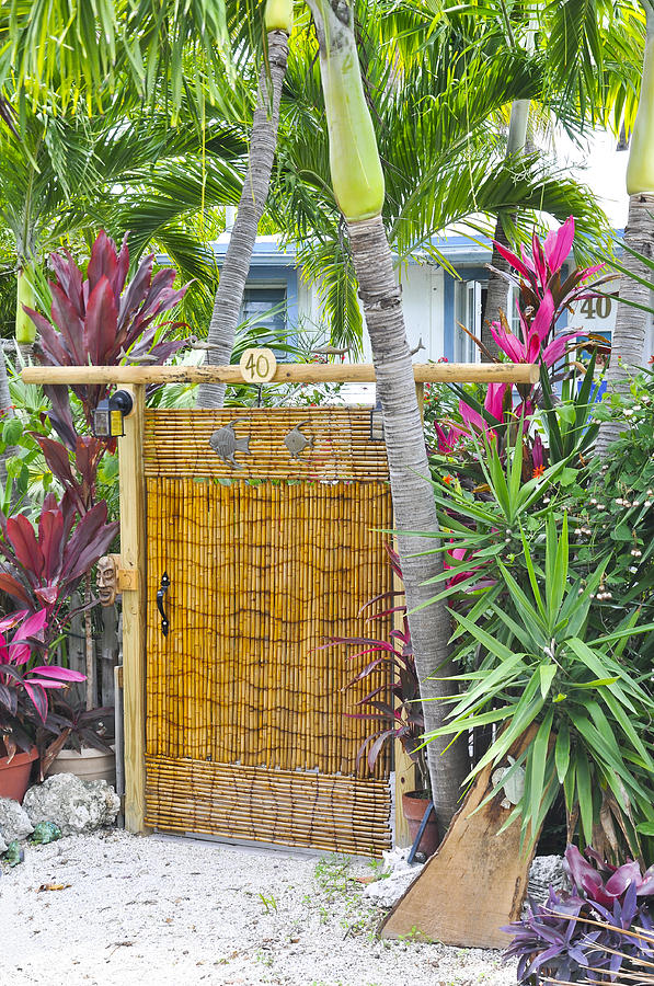 Conch Key Wicker Gate 1 Photograph by Ginger Wakem