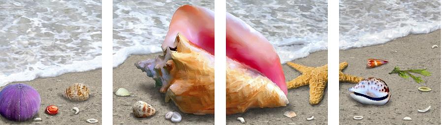 Conch Shell Beach Painting by Stephen Jorgensen
