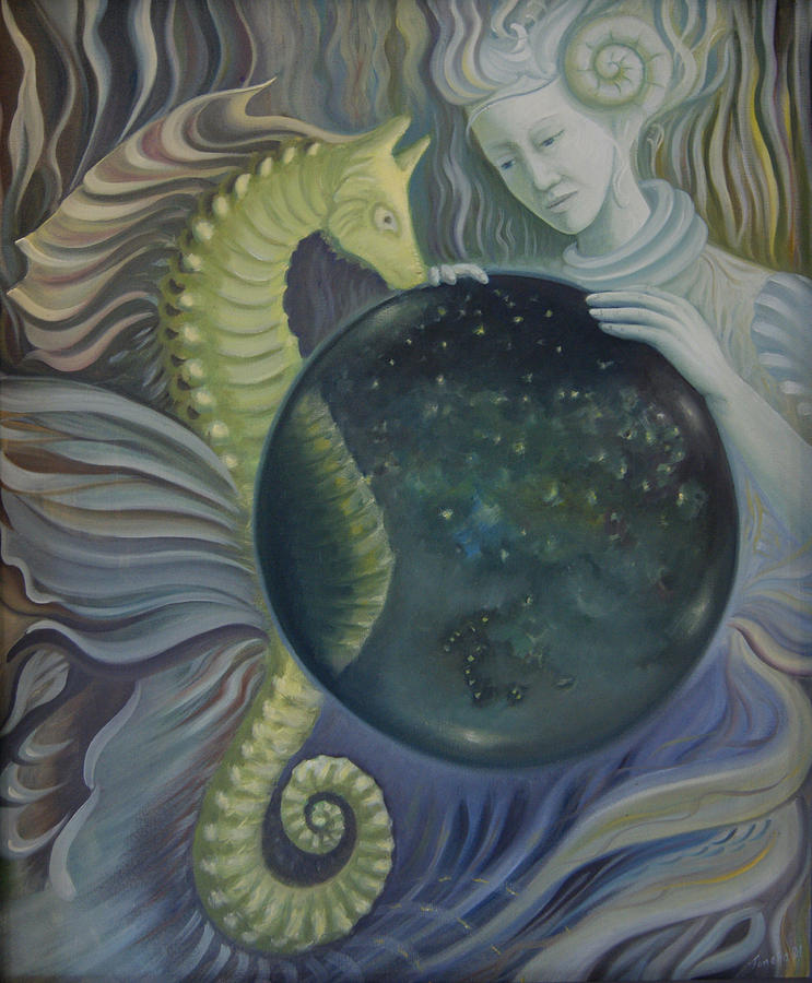 Conch Woman Painting by Tone Aanderaa