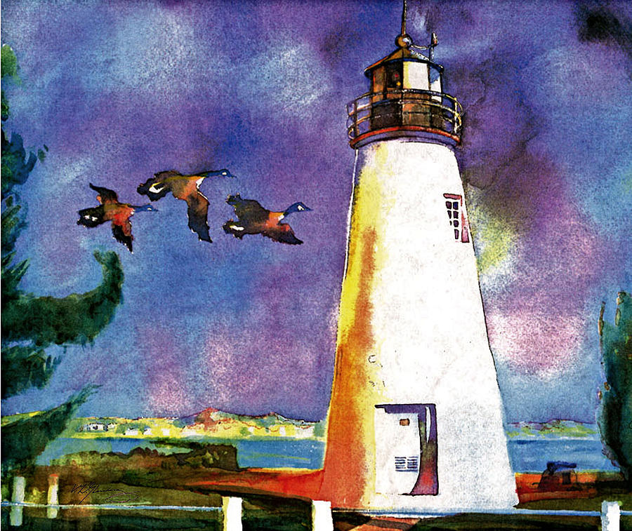Concord Point Lighthouse Painting by Craig A Christiansen