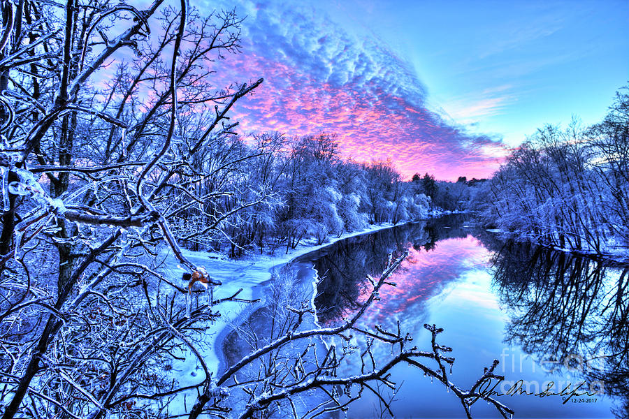 Concord River sunset Photograph by John Sandiford