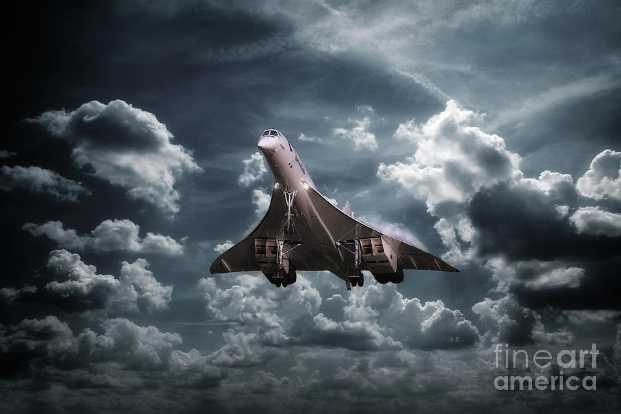 Concorde Approaches Digital Art by Airpower Art