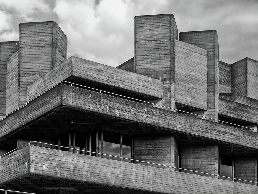 London Photograph - Concrete - National Theatre - London by Philip Openshaw
