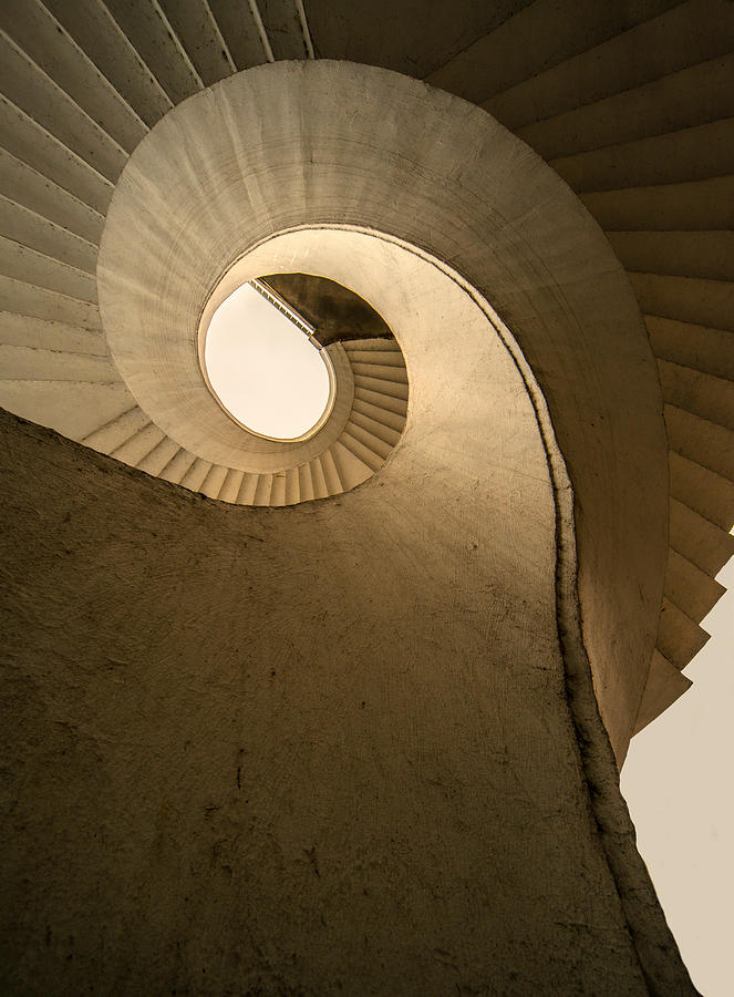Concrete spiral stairs Photograph by Jaroslaw Blaminsky
