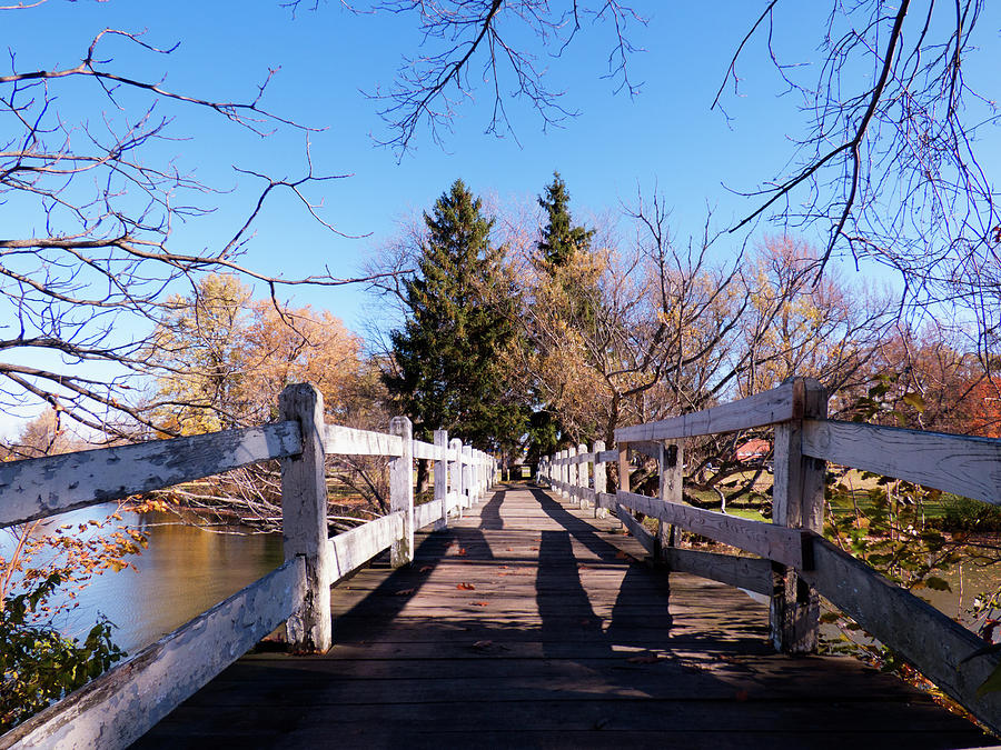 Ellicott Creek Park - Foot Bridge 1 Photograph by Leslie Montgomery