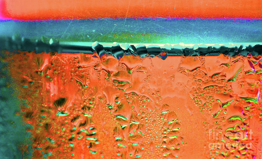 Condensation Abstract Orange Photograph by Karen Adams