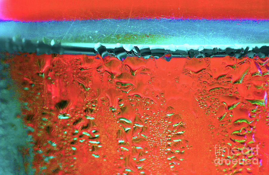 Condensation Abstract Persimmon Photograph by Karen Adams